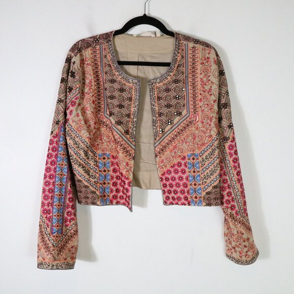 Soft Surroundings Jackets & Blazers - Soft Surroundings Livia Bolero Beaded Embroidered Cropped Jacket L Boho Gypsy